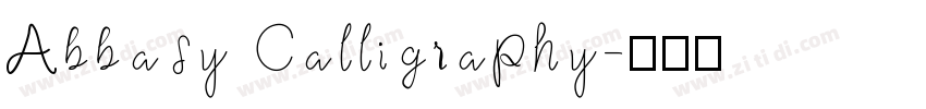 Abbasy Calligraphy字体转换